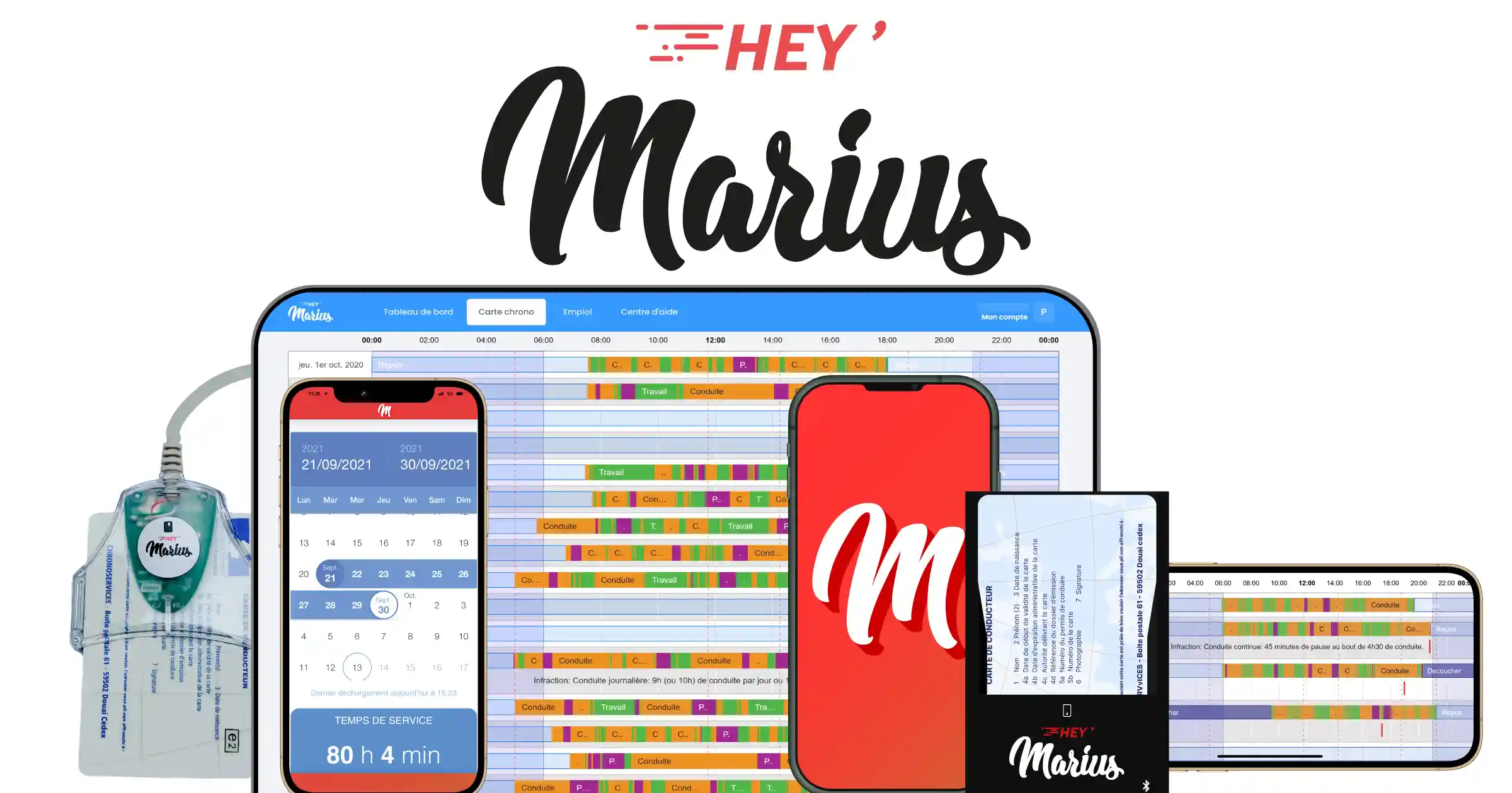 Hey Marius - Lecteur de carte conducteur