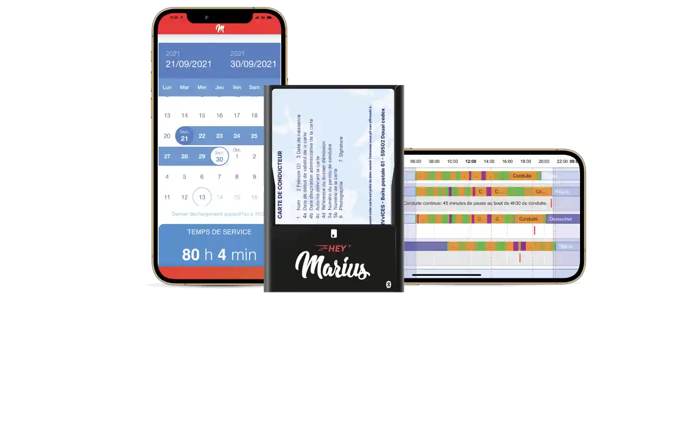 Lecteur de cartes conducteur pour téléphone mobile - Sogestmatic