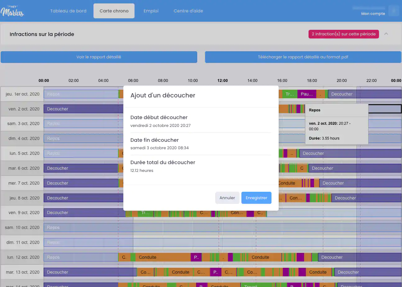 Hey' Marius - On vous montre ce qu'on peut faire avec le lecteur de carte  conducteur et le logiciel en version PREMIUM : - consultation des heures  -, By Hey Marius