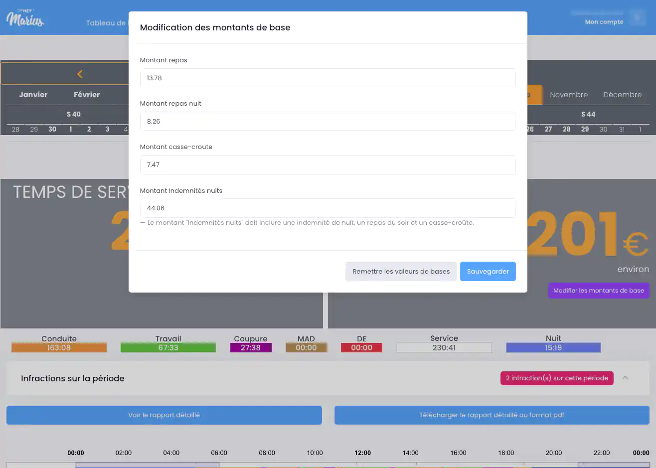 Hey' Marius - On vous montre ce qu'on peut faire avec le lecteur de carte  conducteur et le logiciel en version PREMIUM : - consultation des heures  -, By Hey Marius